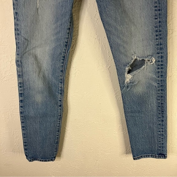 Levi’s 501 Distressed High Waisted Skinny Jeans in Post Modern Blues - Picture 7 of 12